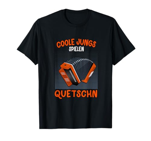 Coole Jungs spielen Quetschn steirische Ziehharmonika T-Shirt Coole Jungs spielen Quetschn steirische Ziehharmonika T-Shirt von Akkordeon und Harmonika steirer Volksmusik Designs