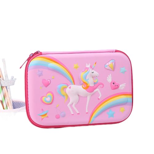 AkmAsk Einhorn Federmäppchen Kawaii Schreibwaren Stiftetui Schul-Kit 3D Schulbedarf Niedliche Federmäppchen Einhorn Federmäppchen von AkmAsk