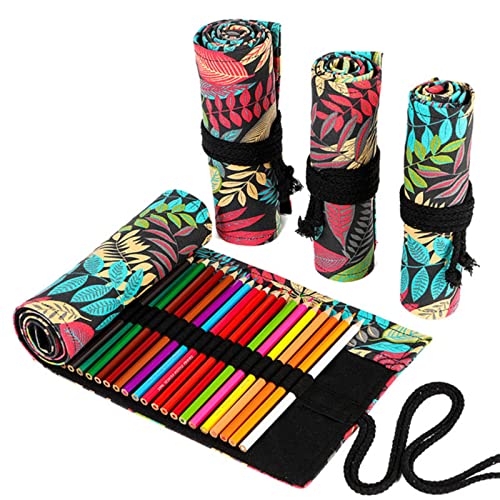 AkmAsk Federmäppchen 24/36/48 Löcher Bunte Kawaii Schulbedarf Kunst Stift Taschen Box Niedliche Federmäppchen Beutel Studenten Aufbewahrung-A3 36 Löcher von AkmAsk