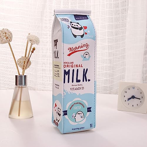 AkmAsk Federmäppchen Milch Quadrat Geschenk Estuches Schule Bleistift Box Federmäppchen Bleistifttasche Schulbedarf-LanSeXiongMao von AkmAsk