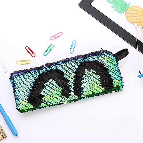 AkmAsk Kawaii Wende-Pailletten-Federmäppchen für Mädchen Schulbedarf Große Schule Schreibwaren Geschenk Magischer Bleistift-Grün von AkmAsk