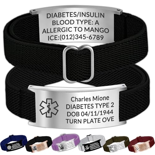 Personalisierte Notfallarmband SOS Armband mit Gravur Name Telefonnummer Alarm Info Personalisiertes Medizinisches Alarm ID Armbänder für Erwachsene Diabetes Epilepsie Allergie Herren Damen Personalisierte Notfallarmband SOS Armband mit Gravur Name Telefonnummer Alarm Info Personalisiertes Medizinisches Alarm ID Armbänder für Erwachsene Diabetes Epilepsie Allergie Herren Damen von Akmxem