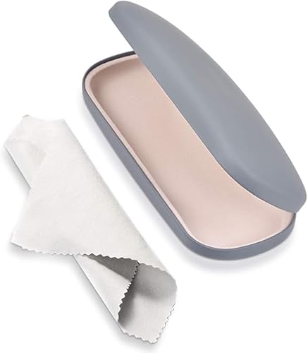 AkoaDa Brillenetui, Universell neutral Brillenetui Hartschalenetui, Geeignet für kleine und mittlere Gläser - Grau von AkoaDa