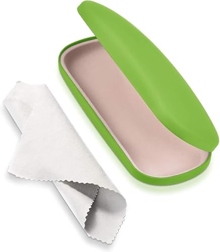 AkoaDa Brillenetui, Universell neutral Brillenetui Hartschalenetui, Geeignet für kleine und mittlere Gläser - Grün von AkoaDa