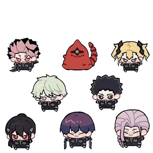 Kaiju-Thema Nr. 8 Metall-Abzeichen-Set, 8 Stück Sammelnadeln mit Kafka Hibino, Kikoru Shinomiya, Mina Ashiro, Soushirou Hoshina Elements, Geschenk für Anime-Fans Kaiju-Thema Nr. 8 Metall-Abzeichen-Set, 8 Stück Sammelnadeln mit Kafka Hibino, Kikoru Shinomiya, Mina Ashiro, Soushirou Hoshina Elements, Geschenk für Anime-Fans von Akomori