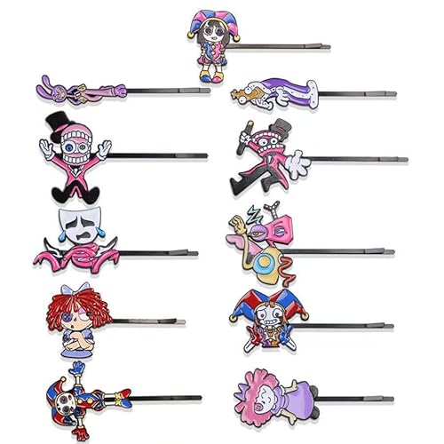 TADC-Serie AMZ Digitaler Zirkus-Themen-Haarspange – niedlicher Pomnii-Zooble-Legierung, Seitenklemme, Anime-Cartoon-Geschenk, Haarschmuck für Frauen, Mädchen, rostfreies Metall, DIY-Zubehör (1 Set mit TADC-Serie AMZ Digitaler Zirkus-Themen-Haarspange – niedlicher Pomnii-Zooble-Legierung, Seitenklemme, Anime-Cartoon-Geschenk, Haarschmuck für Frauen, Mädchen, rostfreies Metall, DIY-Zubehör (1 Set mit von Akomori