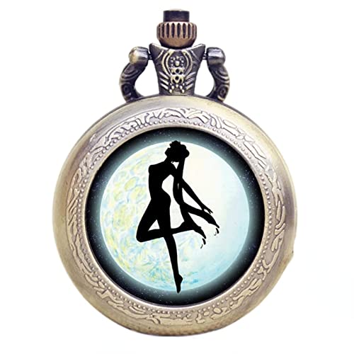 Akopiuto Magische Damen-Taschenuhr, Strass, Quarz, Gold, Halskette mit Anhänger, 6 von Akopiuto