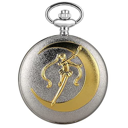 Akopiuto Magische Damen-Taschenuhr, Strass, Quarz, Gold, Halskette mit Anhänger, 7 von Akopiuto