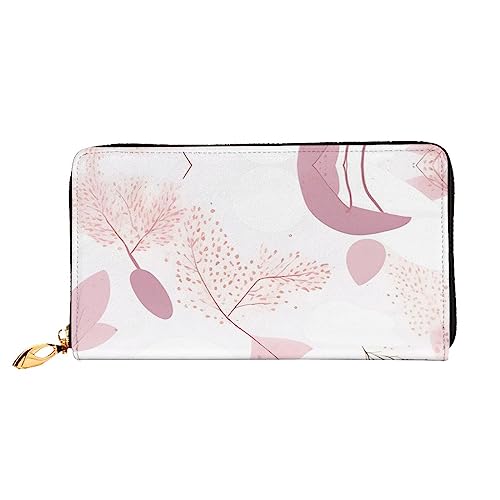 AkosOL Handbemalte Ledergeldbörse mit Blumenmuster, lange Clutch-Geldbörse, weiches Material, Reißverschluss-Design, Anti-Verlust-Geld, 12 Bankkartenfächer, leicht, wasserdicht und langlebig für das von AkosOL