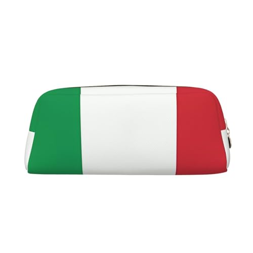 AkosOL PVC-Federmäppchen mit Italien-Flagge, klein und einfach, großes Fassungsvermögen, bietet Platz für 30 Stifte, gepolstertes Futter für sicheren Schutz für Gegenstände von AkosOL