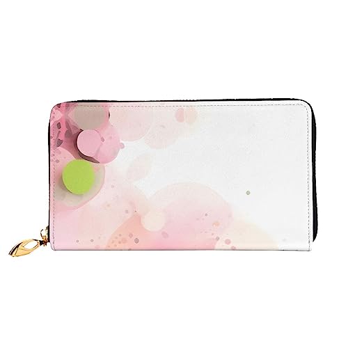 AkosOL Pink Paper Cutting Art Leather Wallet,Long Clutch Purse,Soft Material,Zip Design Anti-Loss Money,12 Bank Card Slots,Lightweight,Waterproof and Durable for The Stylish Girl, Schwarz , von AkosOL