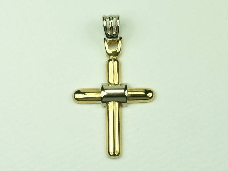 14K Gold-Kreuz von AkoyaPearls