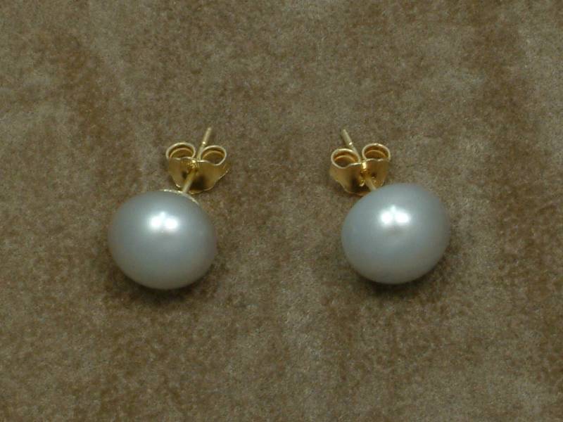 Graue Perlenohrringe 11 - 11, 5 Mm von AkoyaPearls