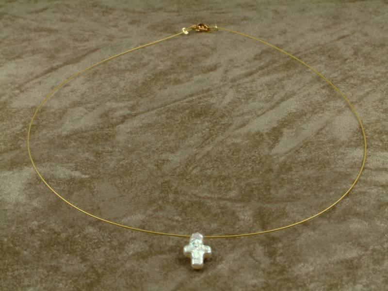 Halsreif Mit Kreuz Perle von AkoyaPearls