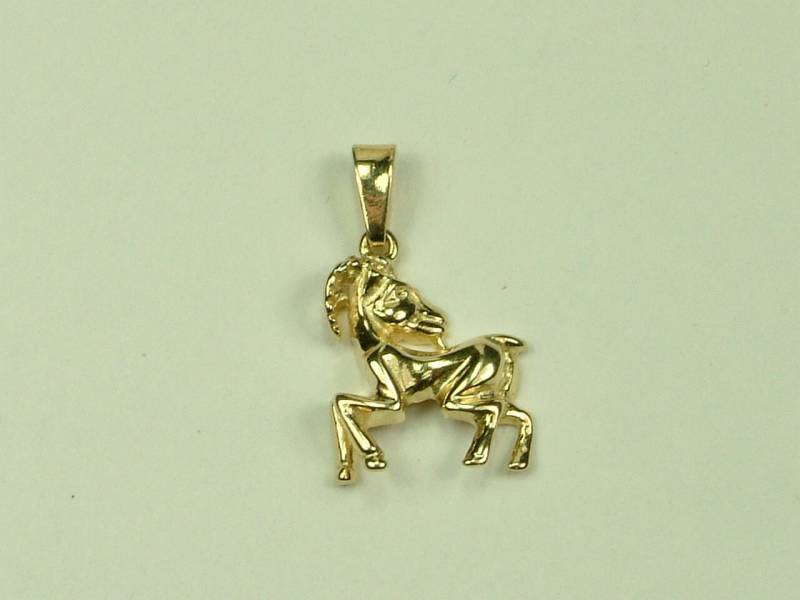 Steinbock Sternzeichen Gold Anhänger von AkoyaPearls