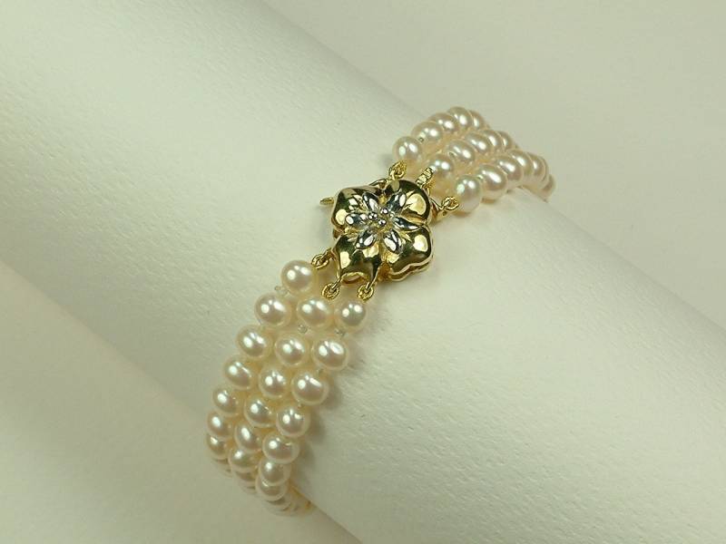 Weißes Perlenarmband 5 - 5.5 Mm von AkoyaPearls