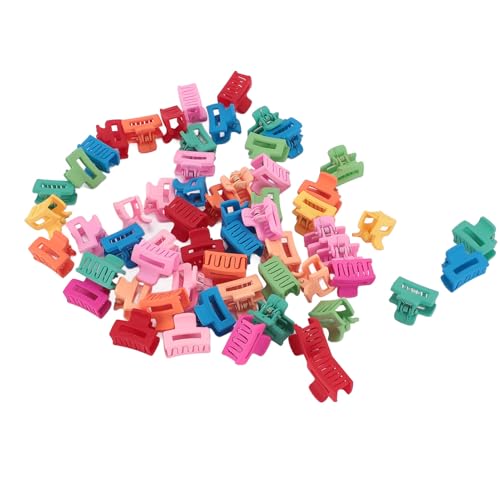 Akozon 100 Stück Mini-Haarklammern für Mädchen – Kleines Mattes Design für Dickes, Mittleres und Dünnes Haar – Bezaubernde Bunte Miniatur-Haarklammern für den Alltag und von Akozon