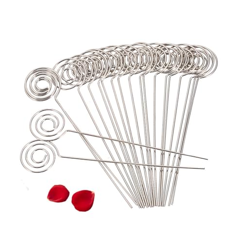 Akozon 50er-Pack Metall-Memo-Clip-Halter, Langlebige Silberne Foto-Clip-Halter in Sternform, Bildnotiz-Clip-Halter für die Organisation zu Hause und Im Büro (Runde Form) von Akozon