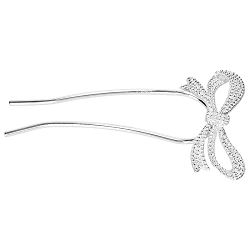 Akozon Auffällige U-förmige Haarnadel aus Legierung: Ideales Haaraccessoire für Hochzeiten, Partys und den Alltag (SILVER) von Akozon