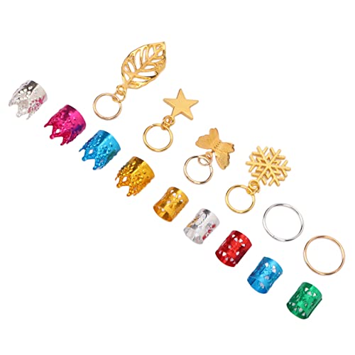 Akozon Dreadlocks-Schmuck aus Legierung in Verschiedenen Stilen mit Haarflechtperlen und Haaranhängern Als Dekorationszubehör von Akozon