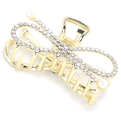 Akozon Exquisite Kunstperlen- und -Haarklammern für Damen, Dekoratives Haar-Accessoire aus Metalllegierung, für Mädchen und Frauen (2# Bogen) von Akozon