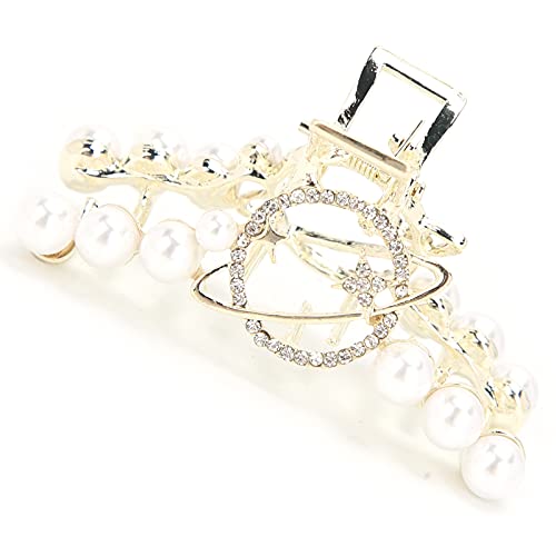 Akozon Exquisite Kunstperlen- und -Haarklammern für Damen, Dekoratives Haar-Accessoire aus Metalllegierung, für Mädchen und Frauen (3#Planet) von Akozon