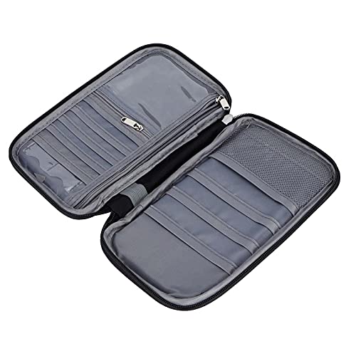 Akozon Premium-Reisepass-Geldbörse – Sicherer, Wasserdichter, Staubdichter Reise-Kreditkarten-Organizer und Reisepasshalter mit Handtaschen-Design (Flache Schwarze Trompete) von Akozon