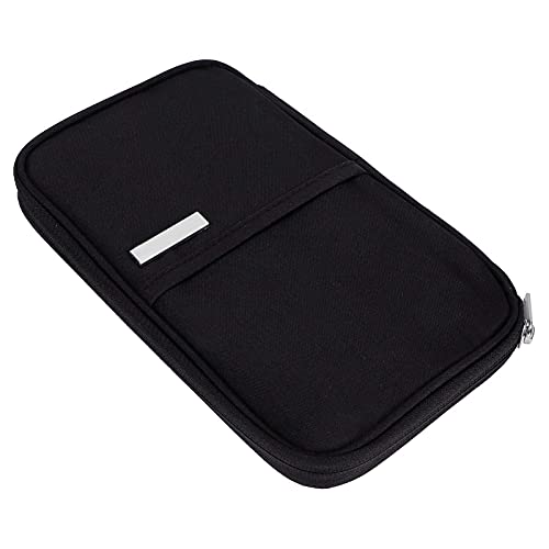 Akozon Premium-Reisepass-Geldbörse – Sicherer, Wasserdichter, Staubdichter Reise-Kreditkarten-Organizer und Reisepasshalter mit Handtaschen-Design (Zurückhaltendes Schwarz in großer von Akozon
