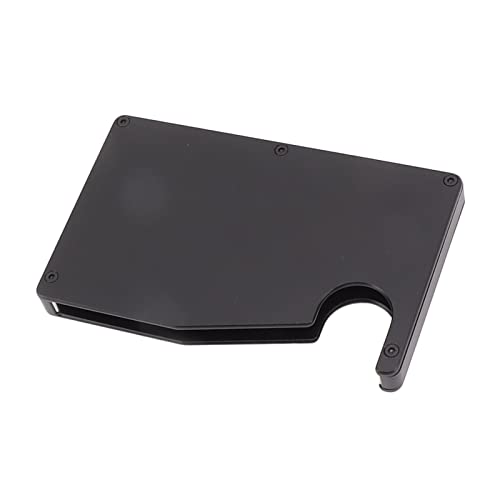Akozon Schlankes, Minimalistisches Kartenetui aus Aluminium – Diebstahlsicheres Kreditkartenetui mit Automatischer Auswurffunktion – Geeignet für den Geschäftlichen Gebrauch (Black) von Akozon
