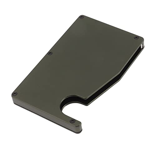 Akozon Schlankes, Minimalistisches Kartenetui aus Aluminium – Diebstahlsicheres Kreditkartenetui mit Automatischer Auswurffunktion – Geeignet für den Geschäftlichen Gebrauch (Green) von Akozon