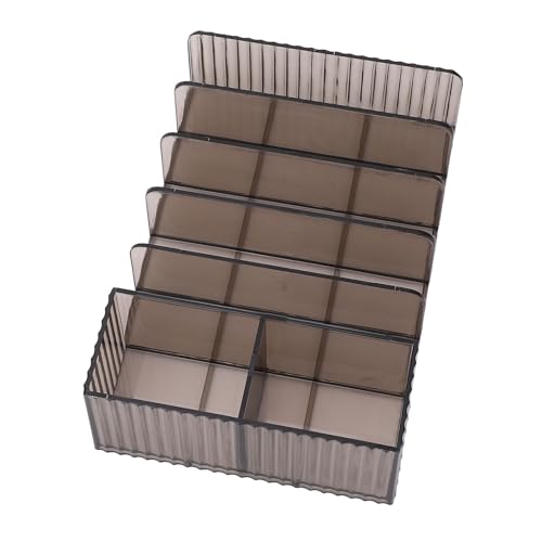 Geteilter Make-up-Organizer mit 7 Fächern – Durchsichtiger Lidschatten-Paletten- und Lippenstifthalter aus Kunststoff für den Schminktisch, die Schublade und die von Akozon