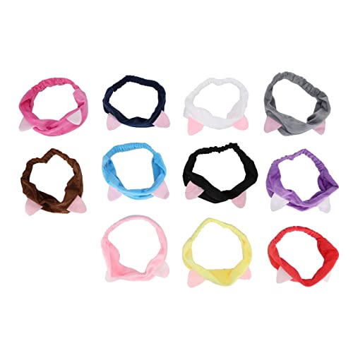 Set mit 11 Bequemen Haarbändern mit Weichen Katzenohren, Ideal Zum Auftragen von Make-up und Zur Gesichtspflege für Frauen und Mädchen, von Akozon