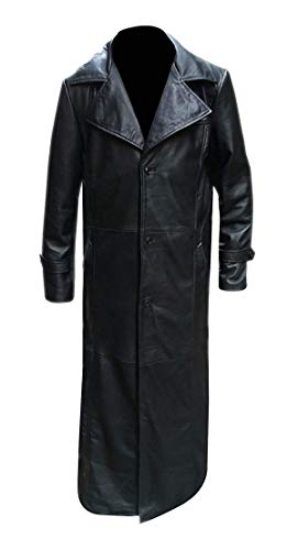 Aksah Fashion Buffy The Vampire Slayer Spike James Masters Ledermantel für Herren, Schwarz, Aus Echtleder, XL von Aksah Fashion