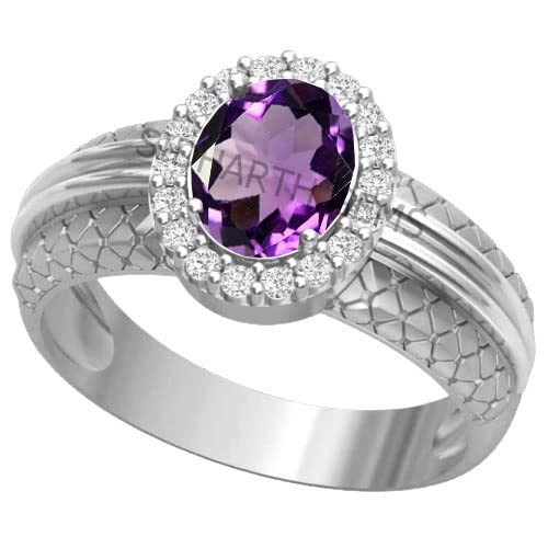 Akshita gems 5,25 Ratti 4,50 Karat Amethyst versilberter Ring Katela Ring Original zertifizierter natürlicher Amethyst Stein Ring astrologischer Geburtsstein verstellbare Ringgröße 16-24 für Männer Akshita gems 5,25 Ratti 4,50 Karat Amethyst versilberter Ring Katela Ring Original zertifizierter natürlicher Amethyst Stein Ring astrologischer Geburtsstein verstellbare Ringgröße 16-24 für Männer von Akshita gems