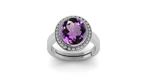 Akshita gems 7,25 Ratti 6,00 Karat Amethyst Ring Katela Ring Original zertifizierter natürlicher Amethyst Stein Ring astrologischer Geburtsstein vergoldet verstellbare Ringgröße 16-28 für Damen und Akshita gems 7,25 Ratti 6,00 Karat Amethyst Ring Katela Ring Original zertifizierter natürlicher Amethyst Stein Ring astrologischer Geburtsstein vergoldet verstellbare Ringgröße 16-28 für Damen und von Akshita gems