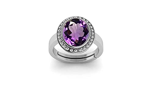 Akshita gems 8,00 Karat 9,25 Ratti Amethyst Ring Katela Ring Original zertifiziert natürlicher Amethyst Stein Ring astrologischer Geburtsstein vergoldet verstellbare Ringgröße 16-28 für Männer und Akshita gems 8,00 Karat 9,25 Ratti Amethyst Ring Katela Ring Original zertifiziert natürlicher Amethyst Stein Ring astrologischer Geburtsstein vergoldet verstellbare Ringgröße 16-28 für Männer und von Akshita gems