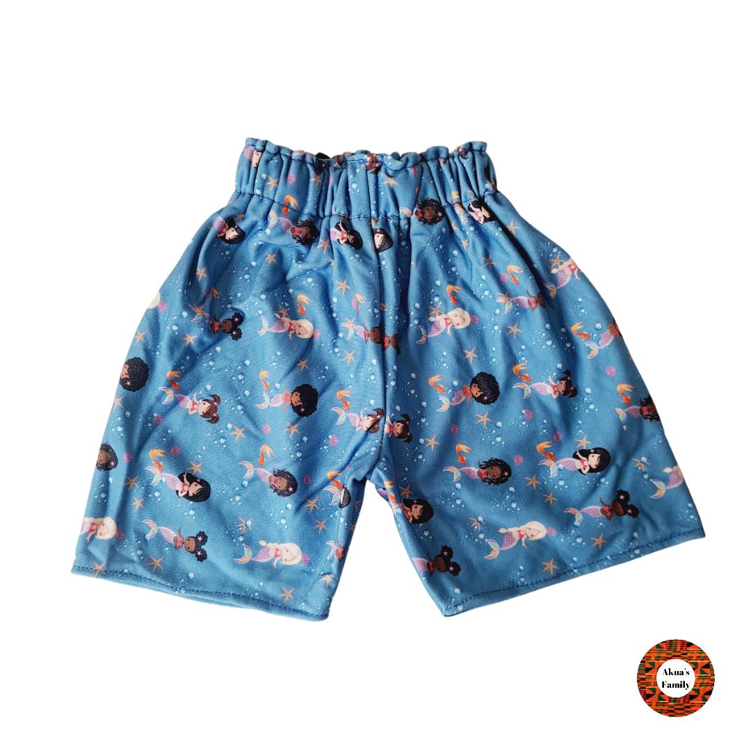 Bequeme Kurze Meerjungfrauen Hose Für Kinder Kuschelig Weich Geschenkidee Vielfältiger Stoff Black Kids Weihnachten Diversity von AkuasFamily