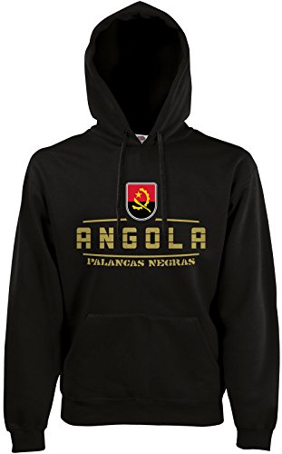 AkyTEX Angola Fan Hoodie Kapuzenpullover WM2018 Schwarz XL von AkyTEX