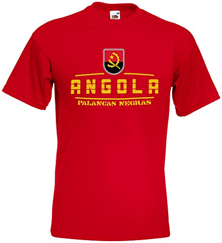 AkyTEX Angola Fanshirt T-Shirt WM2018 Rot M von AkyTEX