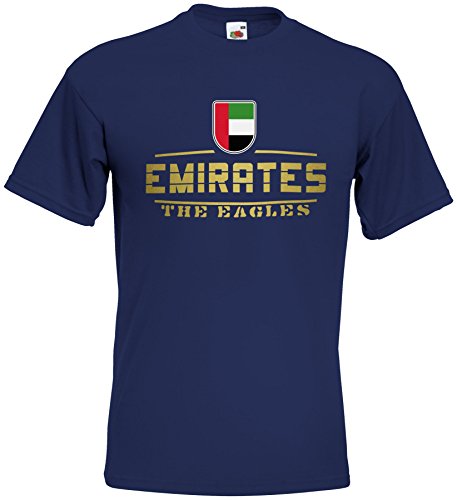 AkyTEX Arabische Emirate Emirates Fanshirt T-Shirt WM2018 Navyblau M von AkyTEX