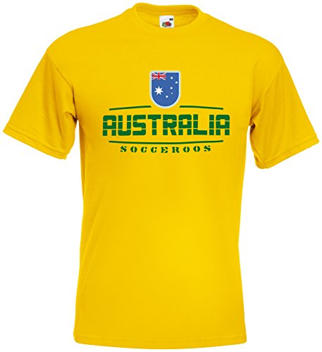 AkyTEX Australien Australia Fanshirt T-Shirt WM2018 Gelb M von AkyTEX