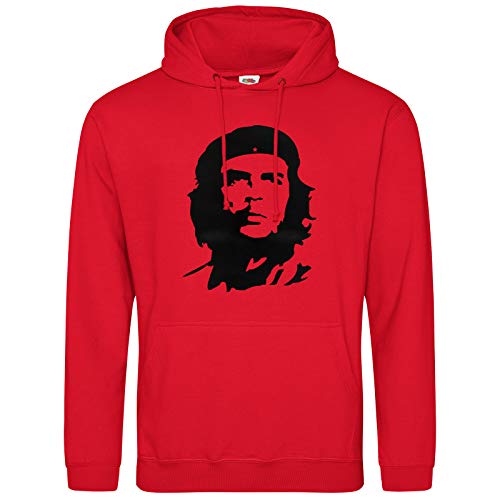 AkyTEX Che Guevara Hoodie Kapuzenpullover Hoody Kuba Cuba Revolution Rebellen (Rot, M) von AkyTEX