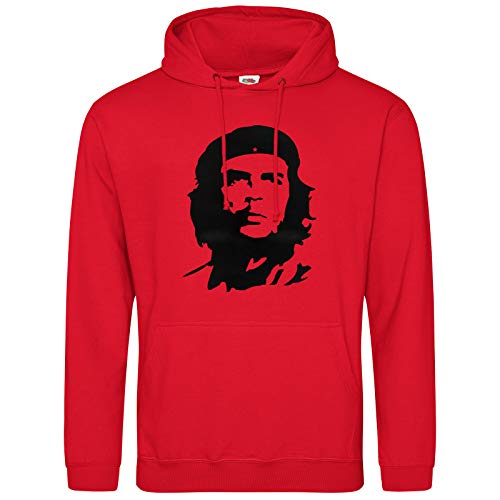 AkyTEX Che Guevara Hoodie Kapuzenpullover Hoody Kuba Cuba Revolution Rebellen (Rot, XL) von AkyTEX