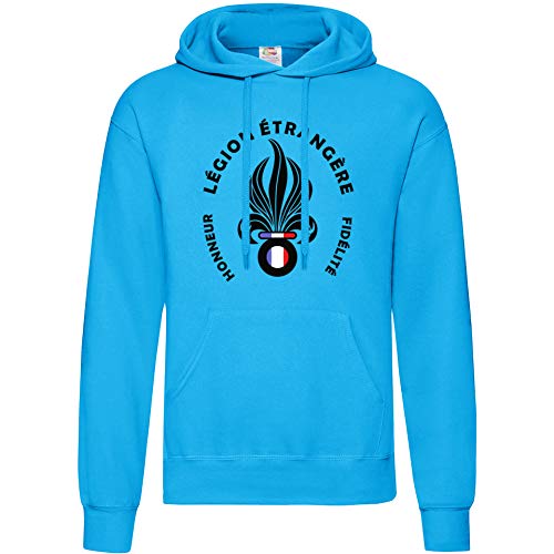 AkyTex Fremdenlegion Hoodie Frankreich Legion Etrangere Azurblau L von AkyTex