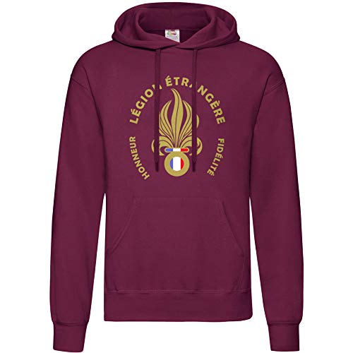 AkyTex Fremdenlegion Hoodie Frankreich Legion Etrangere Burgund M von AkyTex