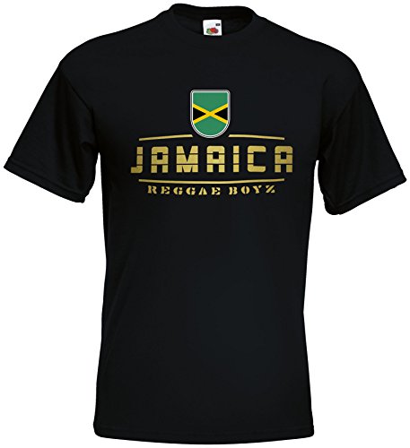 AkyTEX Jamaika Jamaica Fanshirt T-Shirt WM2018 Schwarz L von AkyTEX