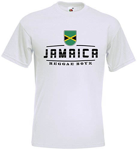 AkyTEX Jamaika Jamaica Fanshirt T-Shirt WM2018 Weiß XXL von AkyTEX