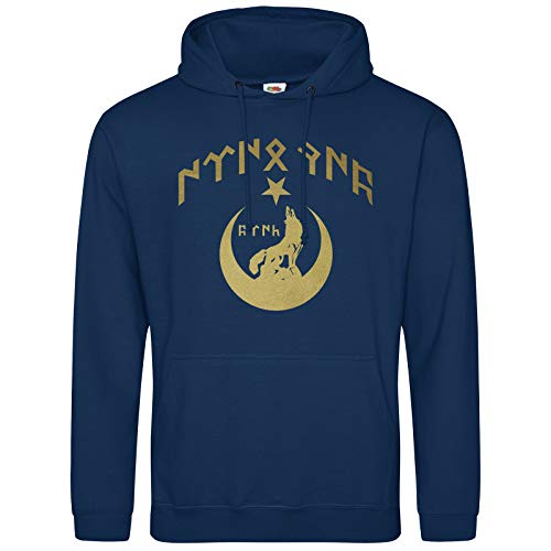 AkyTEX Kök Böri Göktürk Türkei Türkiye Hoodie Kapuzenpullover Hoody Kurt (Navyblau, XL) von AkyTEX