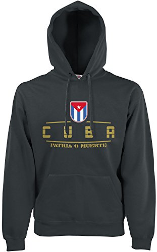 AkyTEX Kuba Cuba Fan Hoodie Kapuzenpullover WM2018 Graphit XXL AkyTEX Kuba Cuba Fan Hoodie Kapuzenpullover WM2018 Graphit XXL von AkyTEX
