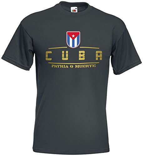 AkyTEX Kuba Cuba Fanshirt T-Shirt WM2018 Graphit XL von AkyTEX